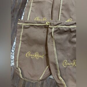25 Crown Royal Brown and Gold Bags